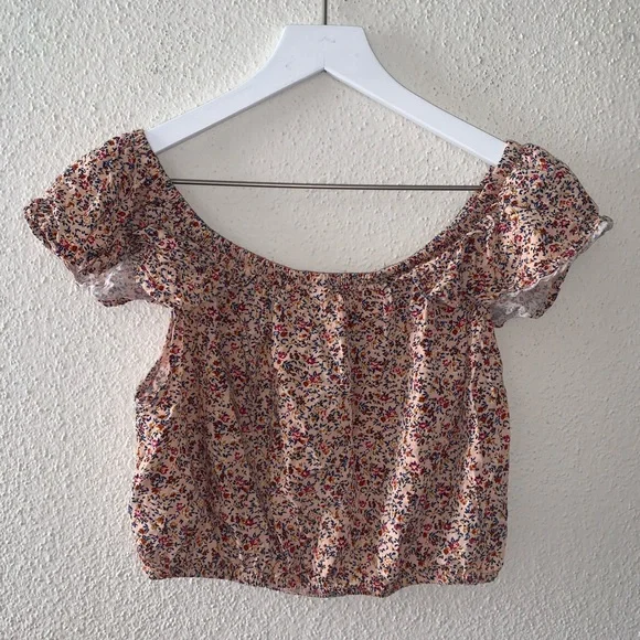 XHILARATION Floral Crop Top Mini Skirt 2pc Set Medium - Picture 6 of 16